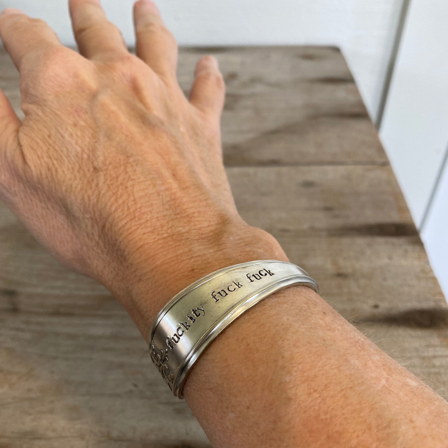 Spoon Cuff Bracelet - FUCKITY FUCK FUCK - LADY DORIS - #5117