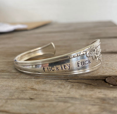 Spoon Cuff Bracelet - FUCKITY FUCK FUCK - QUEEN BESS - #5126