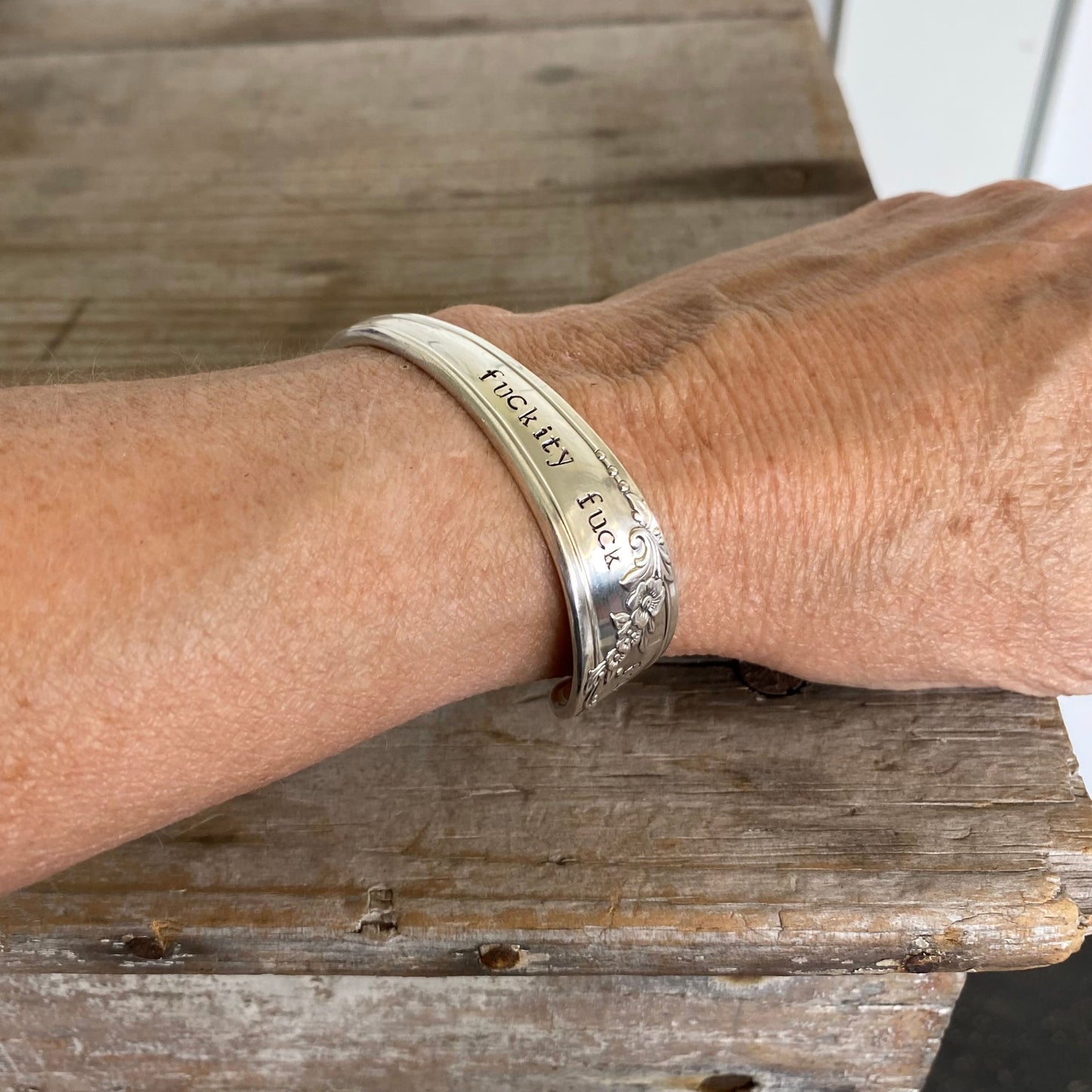 Spoon Cuff Bracelet - FUCKITY FUCK FUCK - QUEEN BESS - #5126