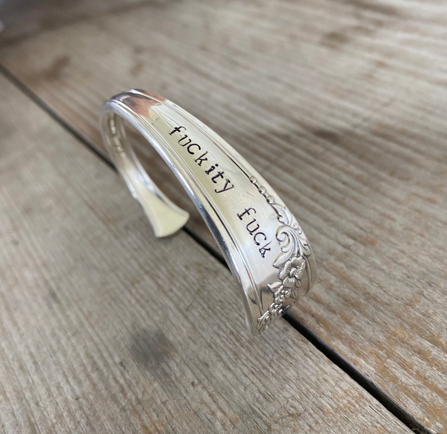 Spoon Cuff Bracelet - FUCKITY FUCK FUCK - QUEEN BESS - #5126
