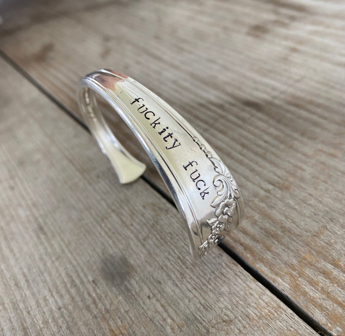 Spoon Cuff Bracelet - FUCKITY FUCK FUCK - QUEEN BESS - #5126