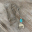 Fork Elephant Necklace with Turquoise Colored Stone - #5170
