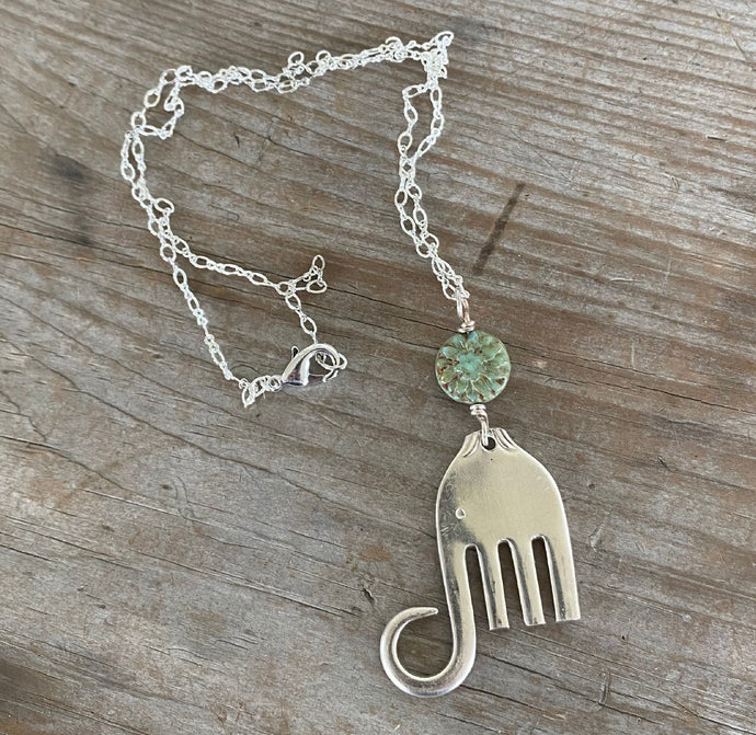 Fork Elephant Necklace - #5171