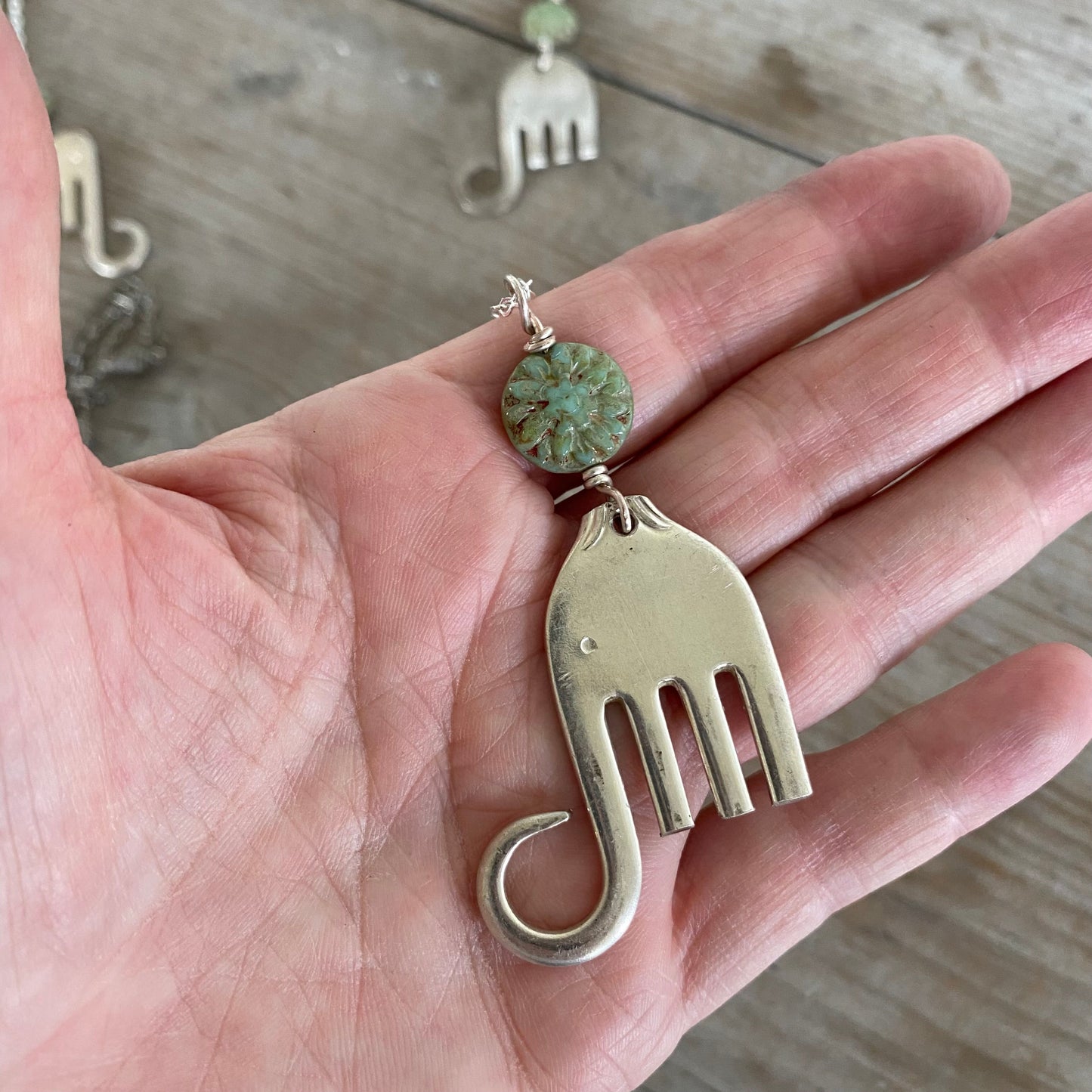 Fork Elephant Necklace - #5171