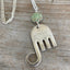 Fork Elephant Necklace with Patchwork Chain - #5172