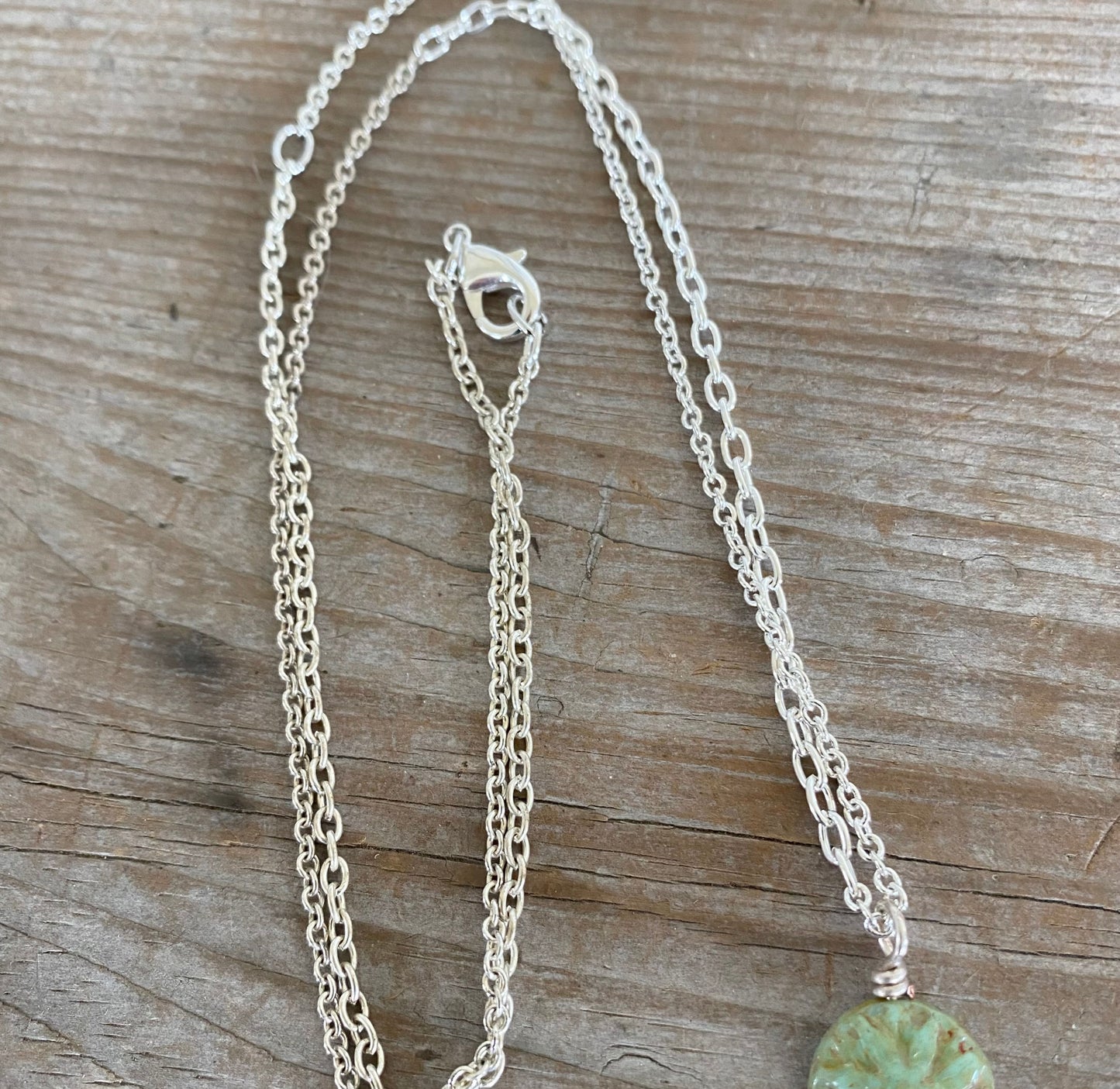 Fork Elephant Necklace with Patchwork Chain - #5172