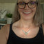 Spoon Chevron Necklace with Bird Nest Charm - #5176