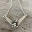 Spoon Chevron Necklace with Bird Nest Charm - #5176