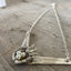 Spoon Chevron Necklace with Bird Nest Charm - #5176