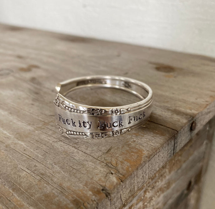 Spoon Cuff Bracelet - FUCKITY FUCK FUCK - DEL MAR - #5196