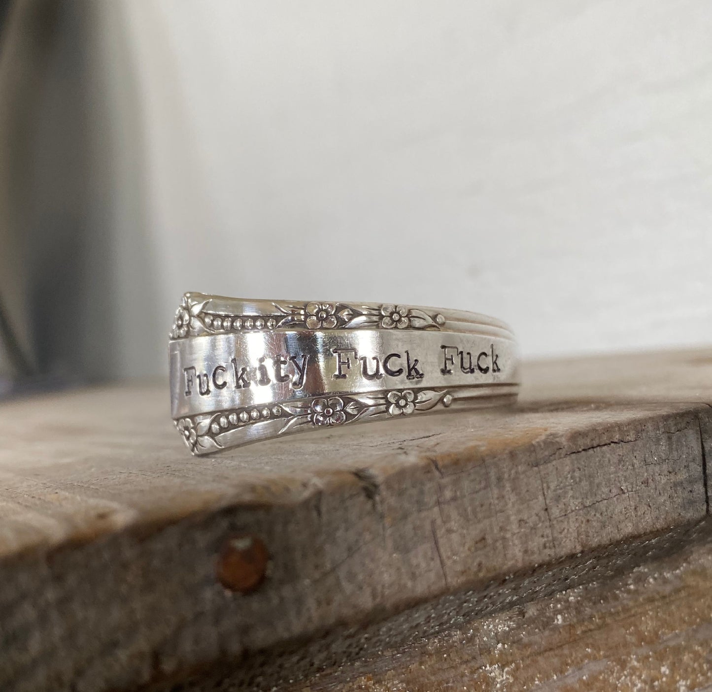 Spoon Cuff Bracelet - FUCKITY FUCK FUCK - DEL MAR - #5196