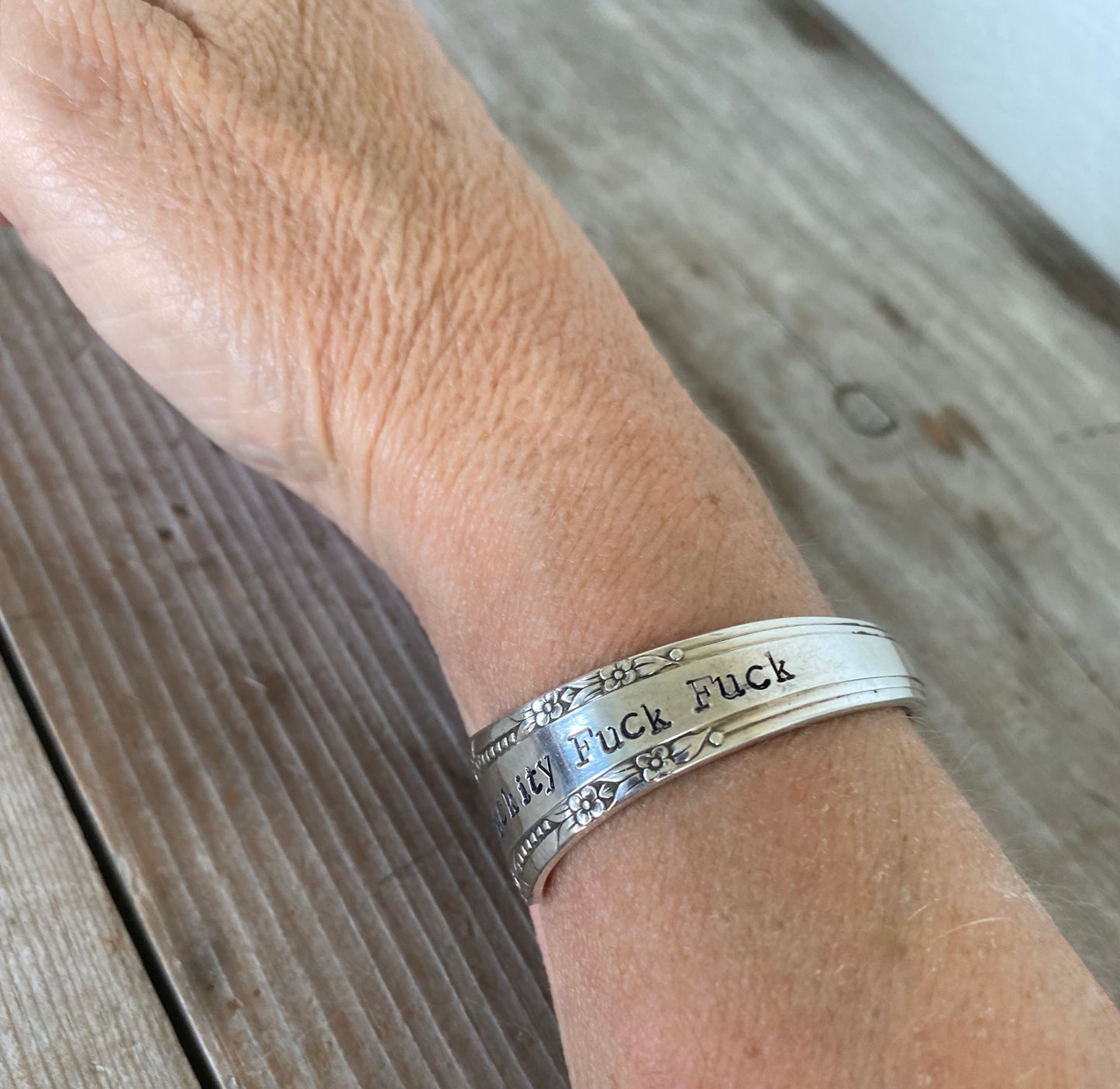 Spoon Cuff Bracelet - FUCKITY FUCK FUCK - DEL MAR - #5196