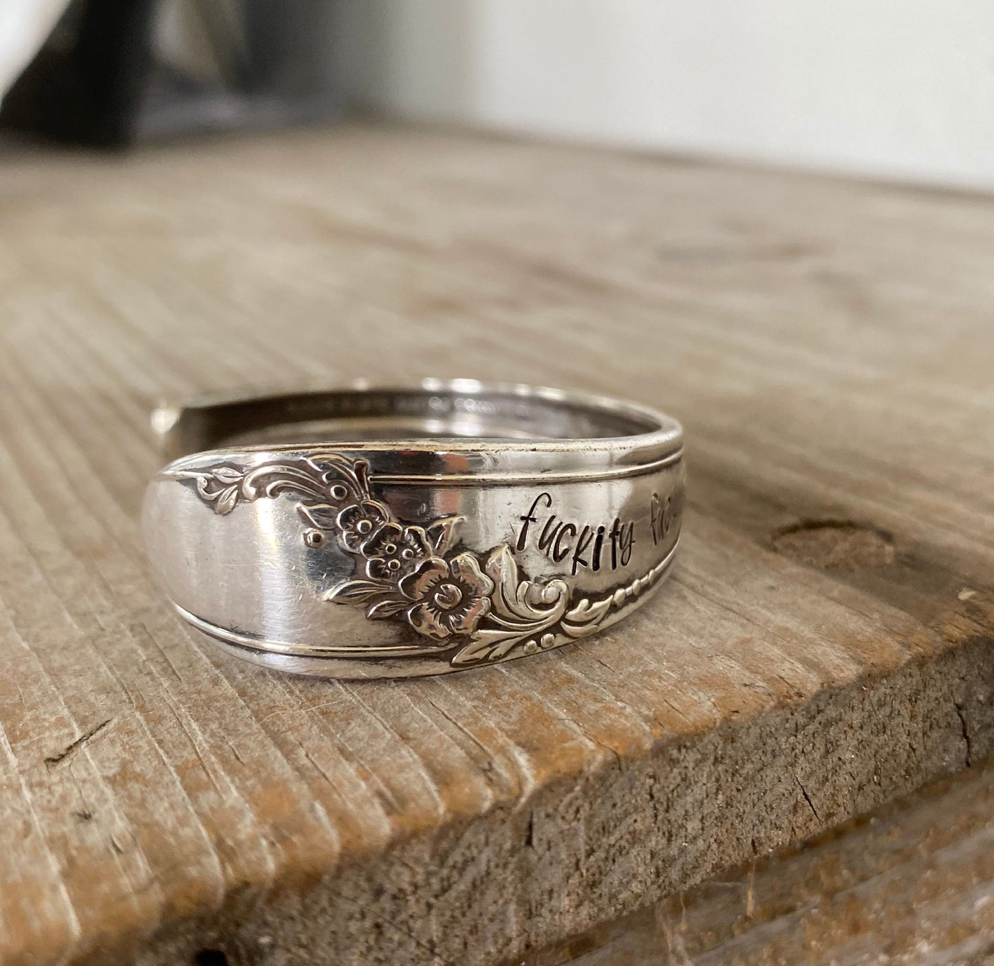 Spoon Cuff Bracelet - FUCKITY FUCK FUCK - Queen Bess - #5197