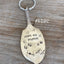 Upcycled vintage silverware keychain with Enjoy the Journey inspirational hand-stamped message