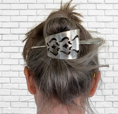 SALE Cake Server Hair Barrette - BRIDAL WREATH