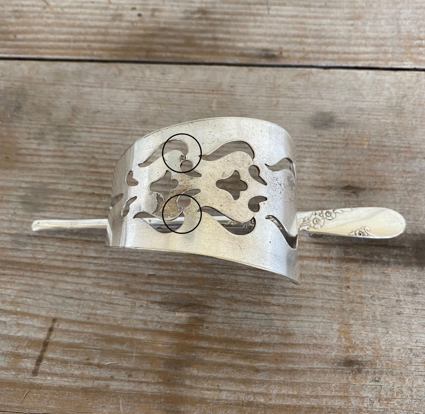 SALE Cake Server Hair Barrette - BRIDAL WREATH