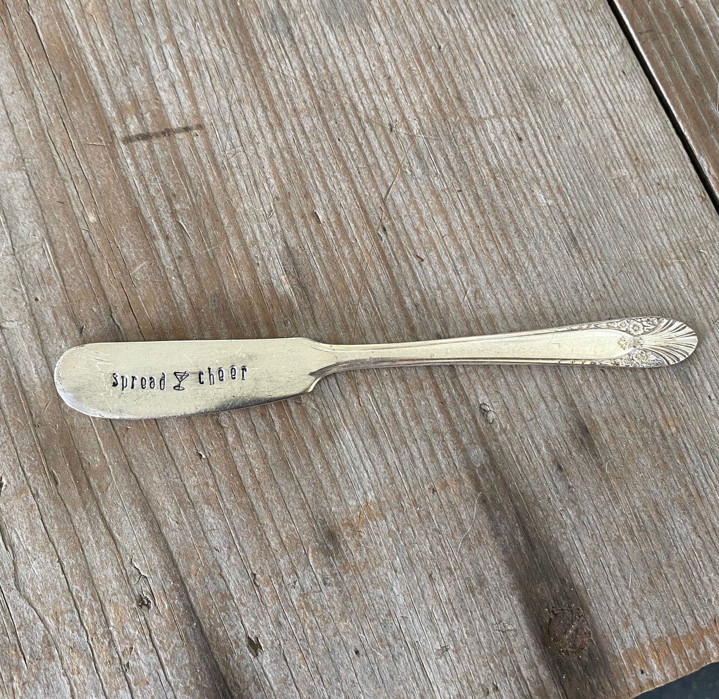 SALE SPREAD CHEER - Hand Stamped Cheese Spreader - #5230