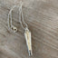 Handcrafted VOTE bar choker necklace hand-stamped on upcycled Tudor Plate Duchess silverplate with typewriter-style font, eco-friendly jewelry