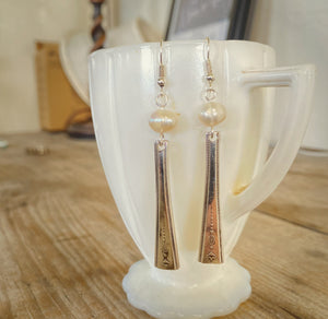 Fork Earrings - GROSVENOR - Cultured Pearl - #5246