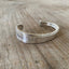 Upcycled silverware cuff bracelet hand stamped with HOT MESS