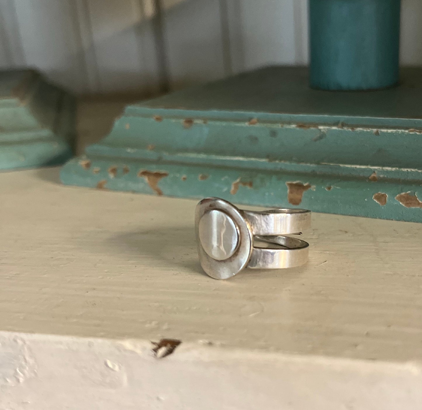 Modern Dot Statement Artisan Spoon & Fork Ring