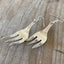 Fork Earrings with Floral Detail - #5258