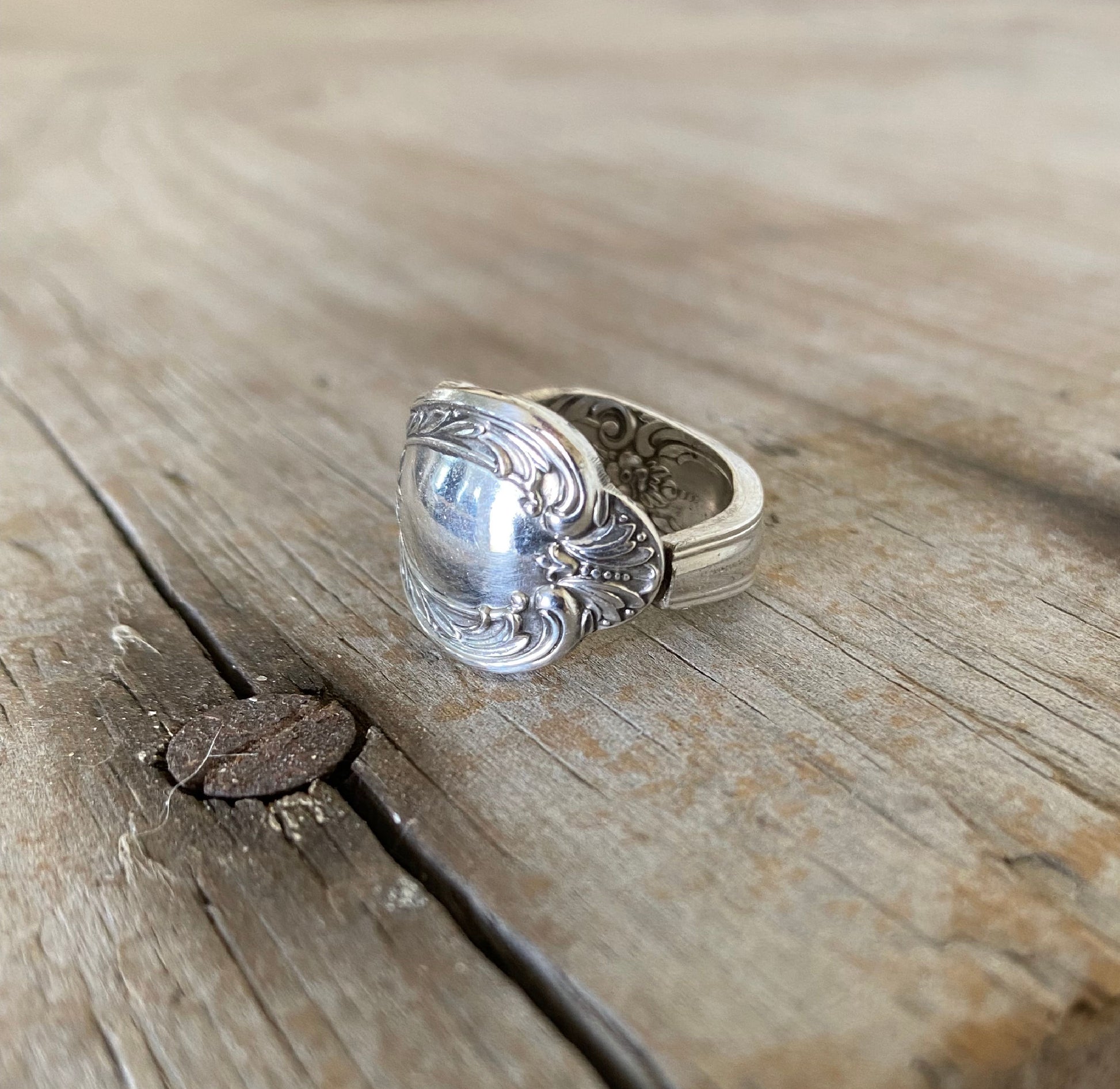 Spoon ring hand made from vintage spoon handle