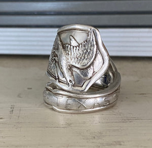 Spoon Ring from upcycled vintage souvenir Spoon of Texas