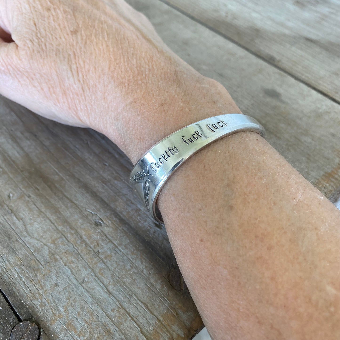 Spoon Cuff Bracelet - FUCKITY FUCK FUCK - JEWELL - #5287