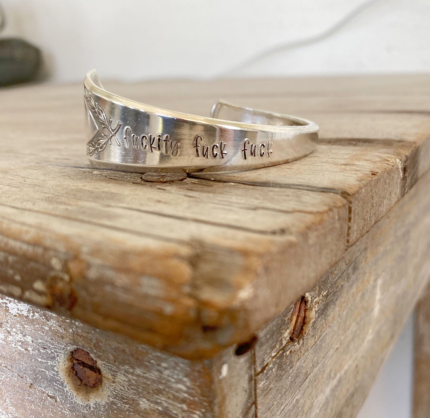 Spoon Cuff Bracelet - FUCKITY FUCK FUCK - JEWELL - #5287