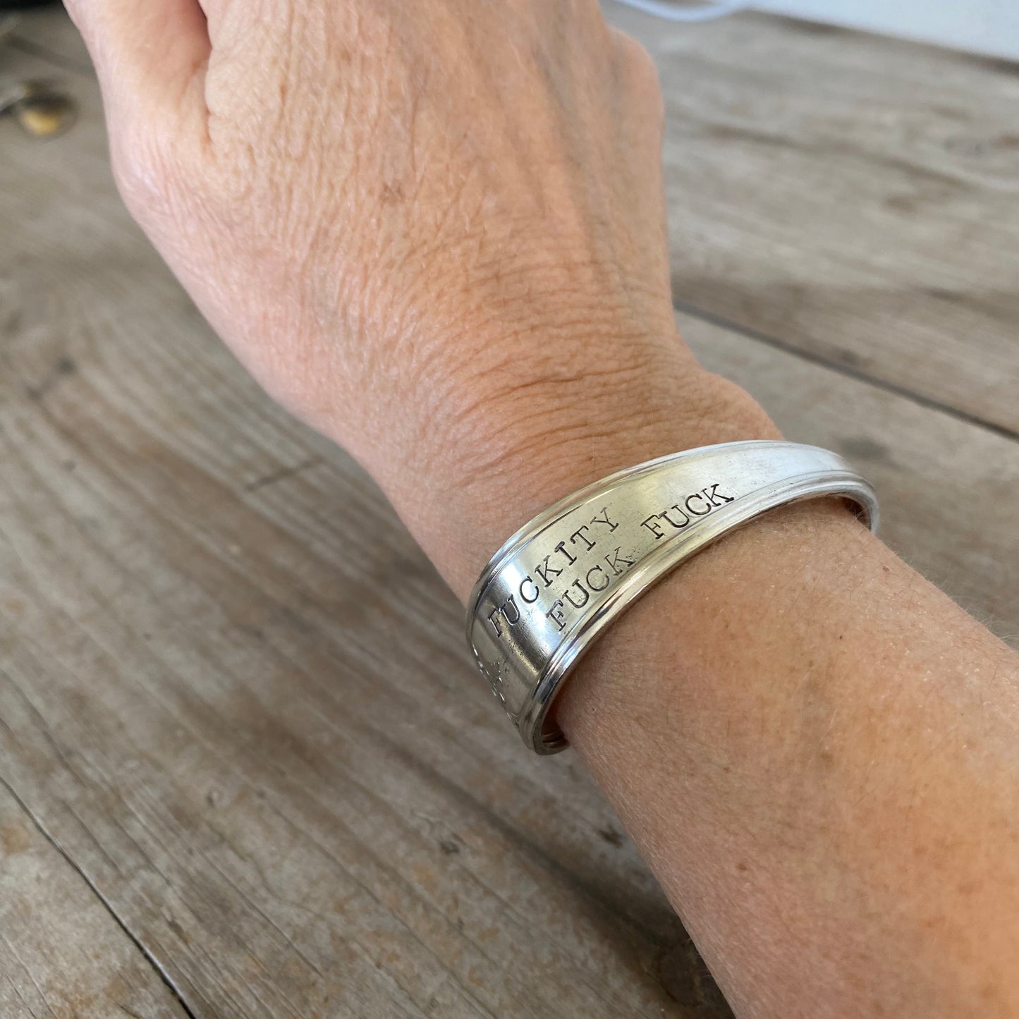 Spoon Cuff Bracelet - FUCKITY FUCK FUCK - LADY DORIS - #5288