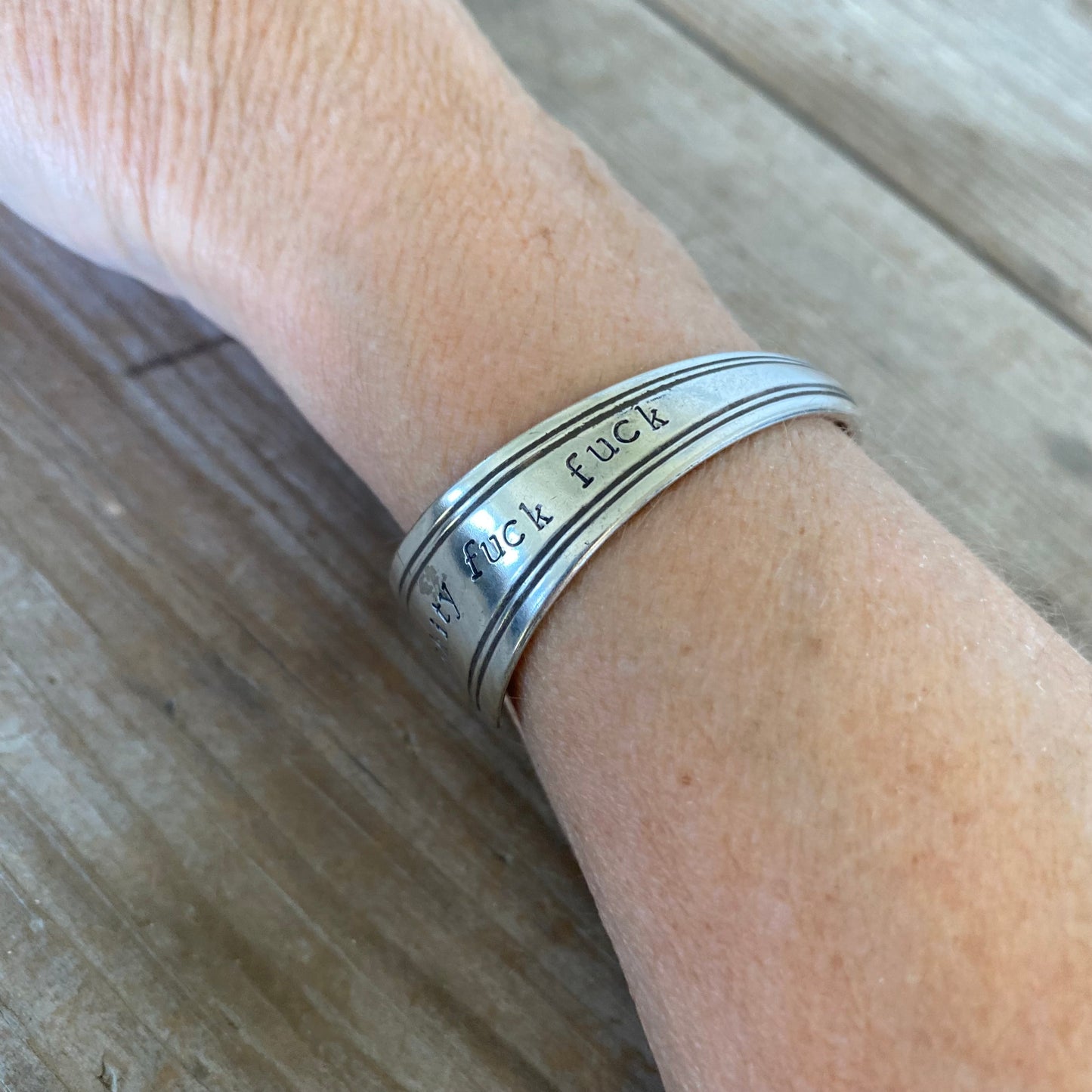Spoon Cuff Bracelet - FUCKITY FUCK FUCK - #5289