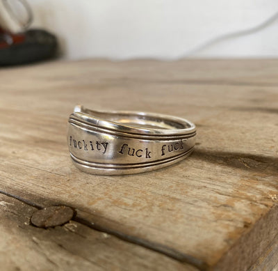 Spoon Cuff Bracelet - FUCKITY FUCK FUCK - #5289