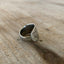 Close-up of SHELL pattern spoon ring showing ornate vintage silverware detail