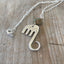 Fork Elephant Necklace w/ Sage Green Lotus Bead - #5332