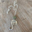 Fork Elephant Necklace w/ Sage Green Lotus Bead - #5332