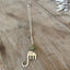 Fork Elephant Necklace w/ Sage Green Lotus Bead - #5332