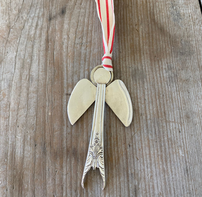 Artisan Angel Ornament - Upcycled Silverware Pieces - #5335
