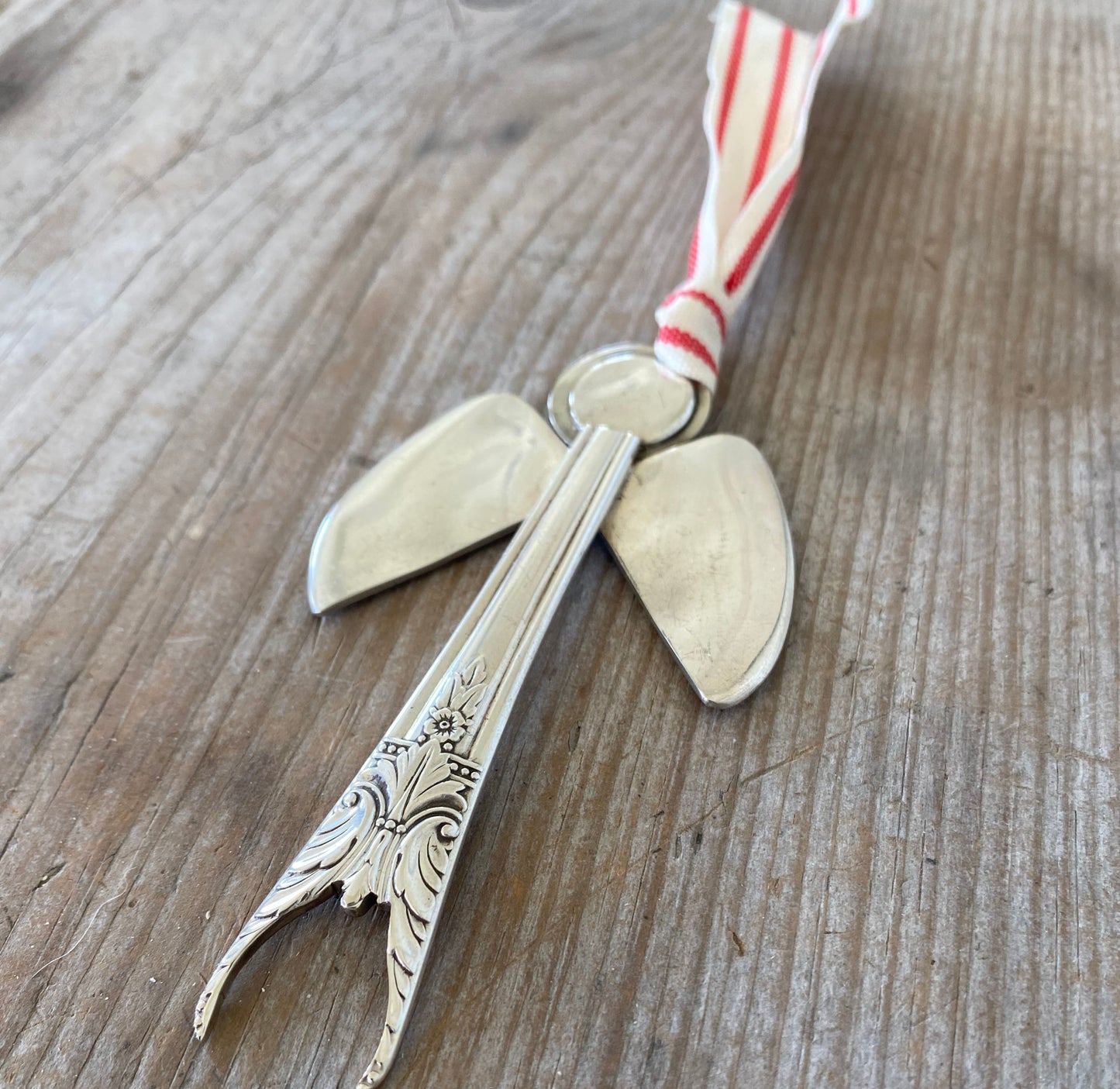 Artisan Angel Ornament - Upcycled Silverware Pieces - NANCY - #5335