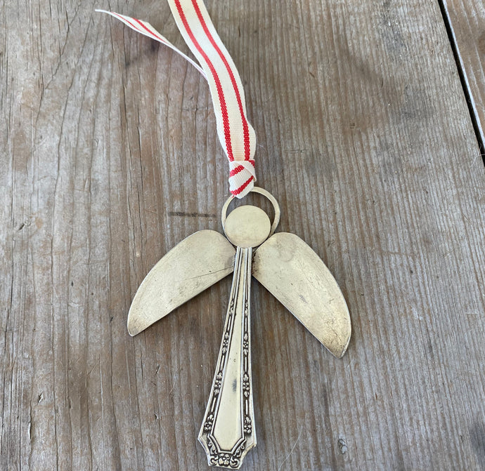 Artisan Angel Ornament - Upcycled Silverware Pieces - #5337