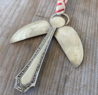 Artisan Angel Ornament - Upcycled Silverware Pieces - #5337