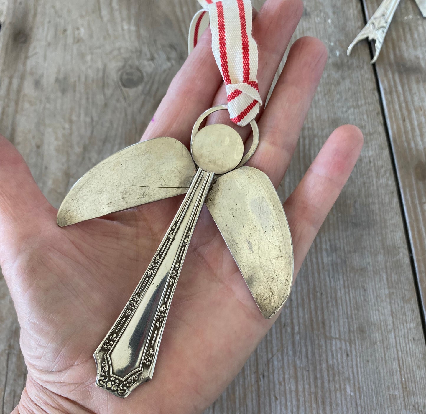 Artisan Angel Ornament - Upcycled Silverware Pieces - #5337