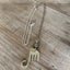 Fork Elephant Necklace with Patchwork Chain