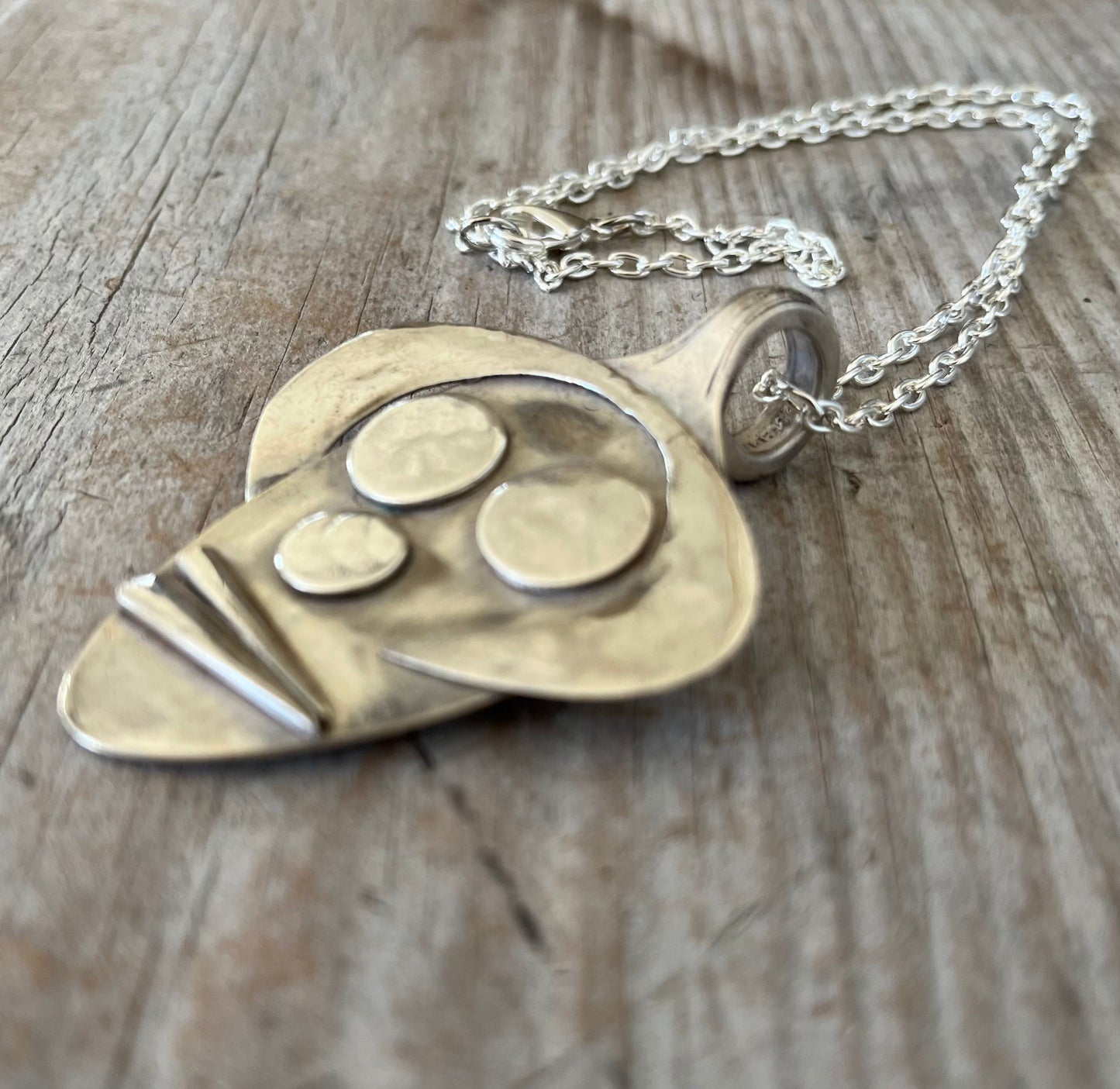 Silverware Collage Artisan Spoon Necklace - GILDA - #5392