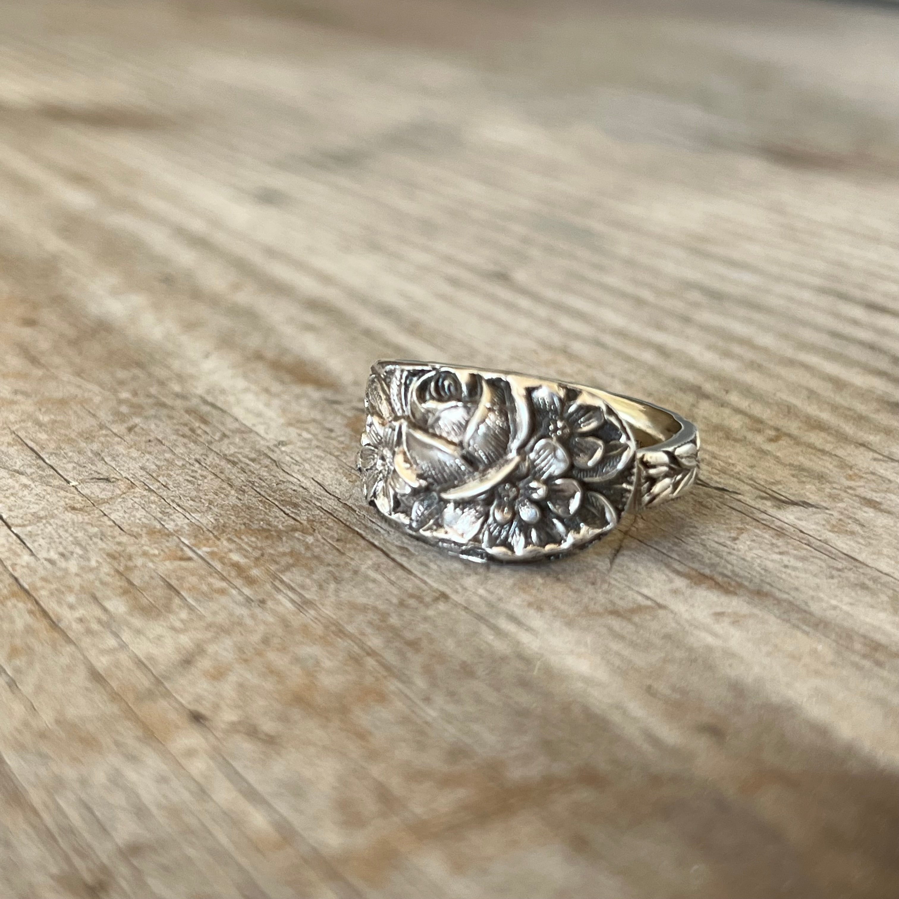 Kirk & Son Sterling Spoon Ring — Upcycled Vintage Silverware Ring
