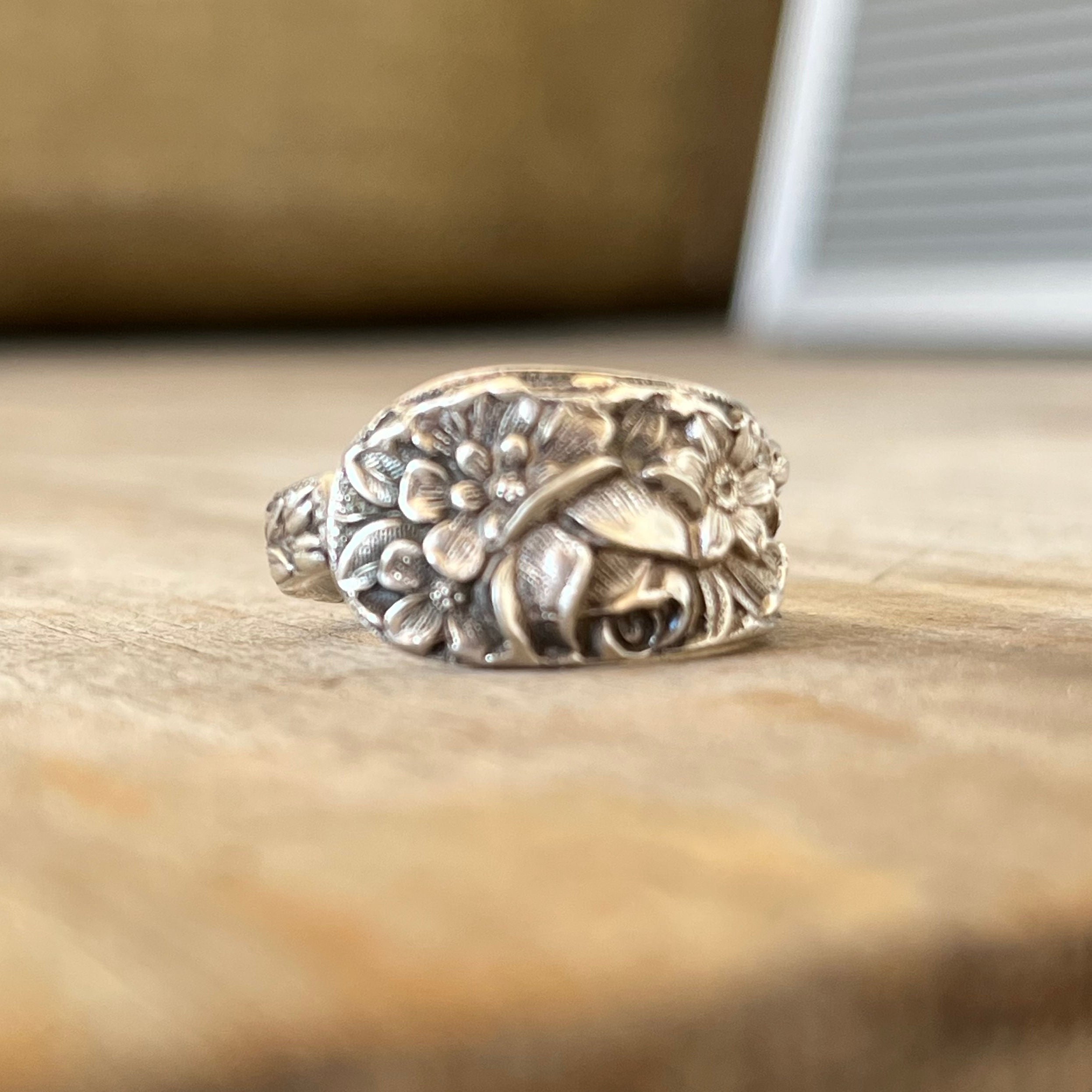Kirk & Son Sterling Spoon Ring — Upcycled Vintage Silverware Ring