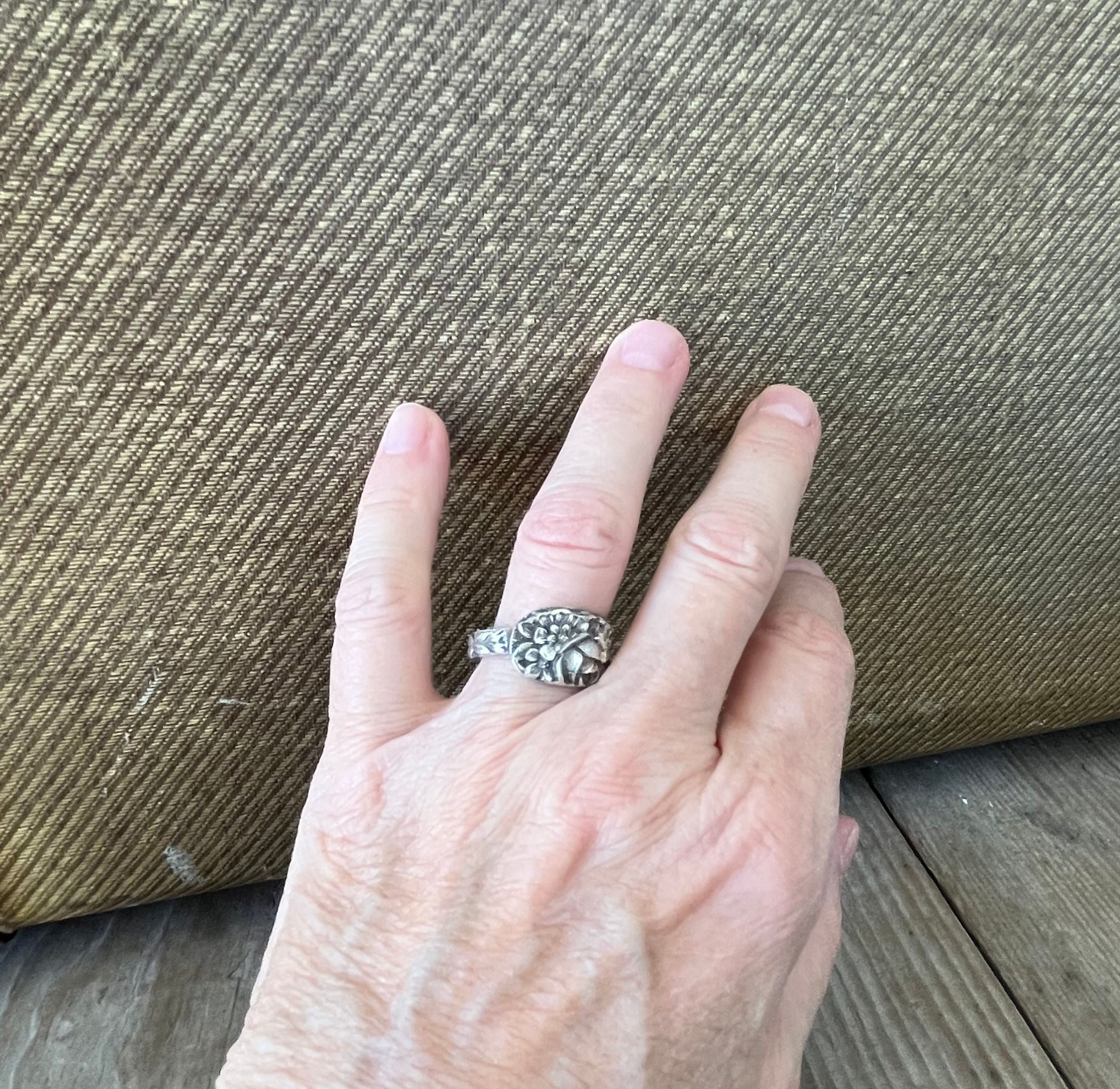 Kirk & Son Sterling Spoon Ring — Upcycled Vintage Silverware Ring