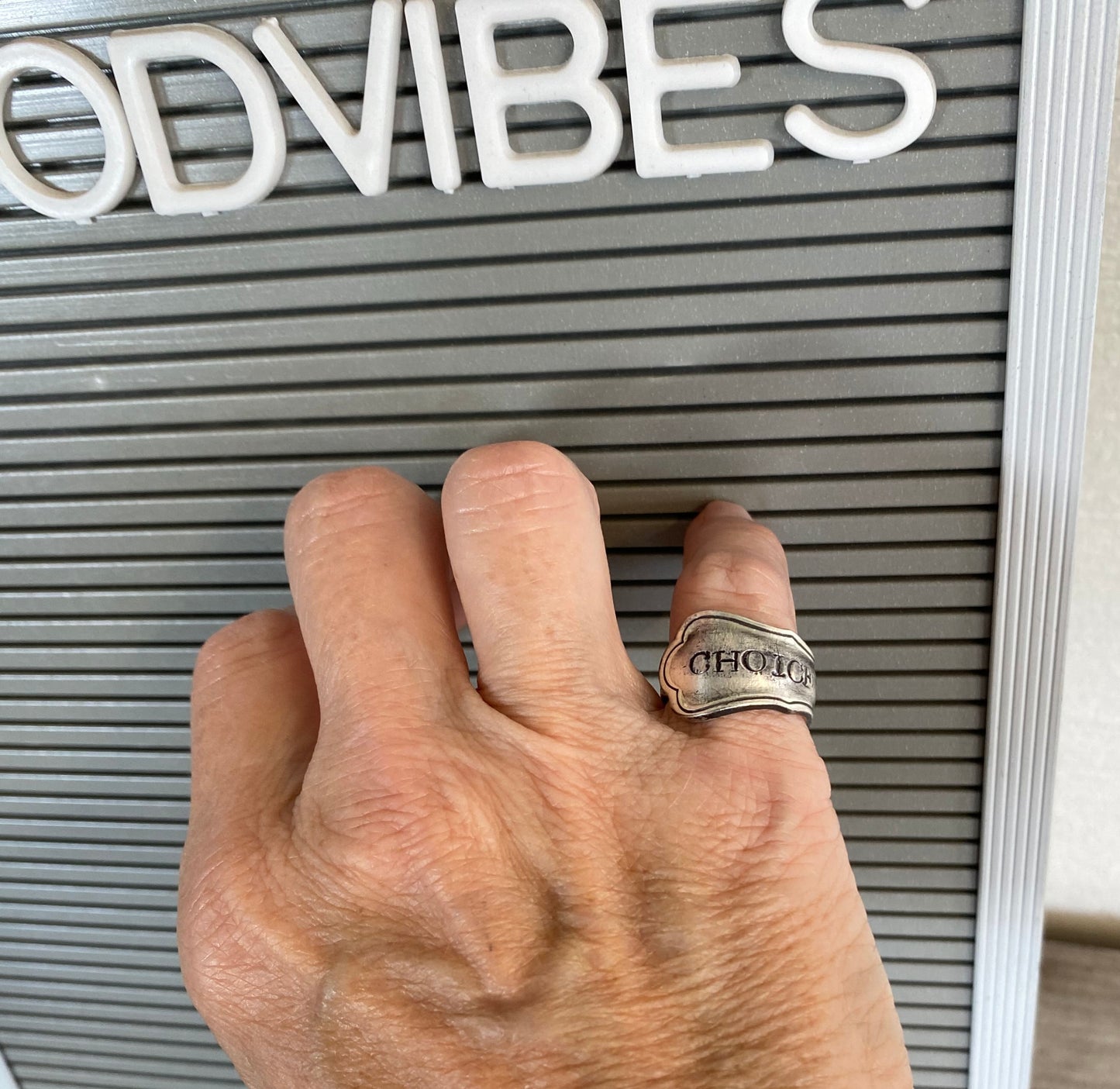 Stamped Spoon Ring - CHOICE - #5436