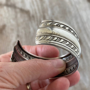 Antique Sterling Silver Napkin Ring Cuff Bracelet