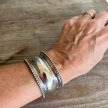Antique Sterling Silver Napkin Ring Cuff Bracelet - #5443